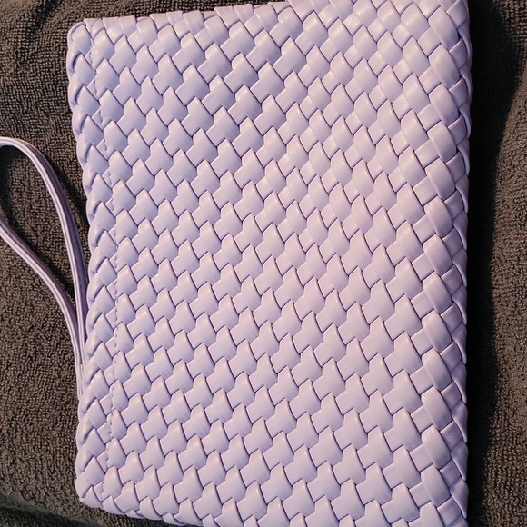 Rachel Zoe Lavender Woven Clutch - Picture 2 of 4